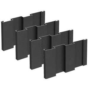Image produit Cladix > Pack 1B - 2-Lines-Profile-255 - RAL9005 - Lg. 2,555 m (4pcs -1,6352 m&sup2;/colis)
