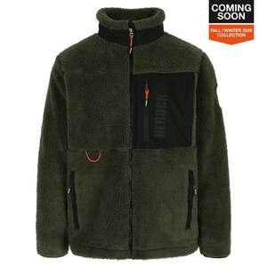 Image produit HEROCK&reg; - Sweat zipp&eacute; chaud en teddy fleece HARI - EDITION LIMITEE - Kaki fonc&eacute;