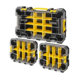 Image produit STANLEY Fatmax - Bo&icirc;tes Organiseurs modulaires -  TRIPACK (x3) - PRO-STACK - 450 x 225 x 140 mm
