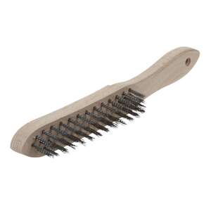 Image produit Wolfcraft&reg;- Brosse avec manche en Acier (4 rang&eacute;es de fil Acier)