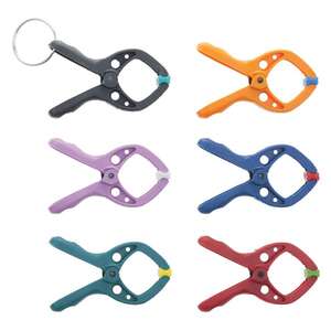 Image produit Wolfcraft&reg;- Pince &agrave; ressort MINI (6 pcs) + 1 Anneau porte-cl&eacute;s - Ouverture 20 mm