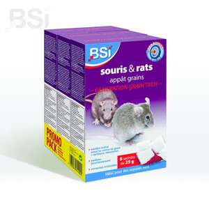 Image produit BSI - Pi&egrave;ges &agrave; Souris et Rats - en Grains pour Endroits SECS - (6 sachets de 25 g)