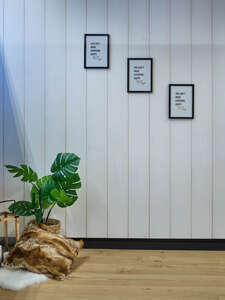 Image produit VERNILAND - Lambris Mural PURE HOME - Pin Maritime - VIRGINIA - Mat - Blanc Albatre - 17 x 195 x 2500 mm (1,463 m&sup2;)